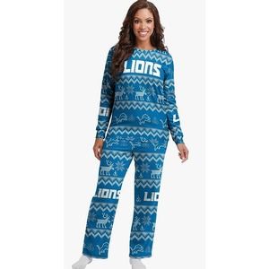 FOCO Women's NFL Team Ugly Pattern Matching Holiday Pajamas